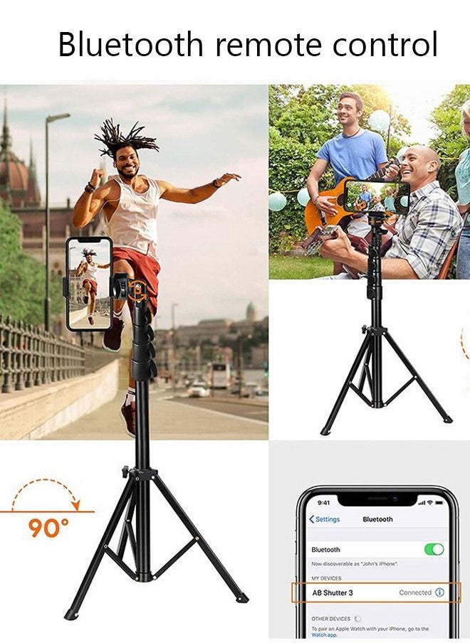 DUNISO 160CM Gimbal Stabilizer for Smartphone Extendable Selfie Stick Tripod with Wireless Remote Gimbal Stabilizer with Auto Balance Phone Holder for All Cell Phone  - Image 4