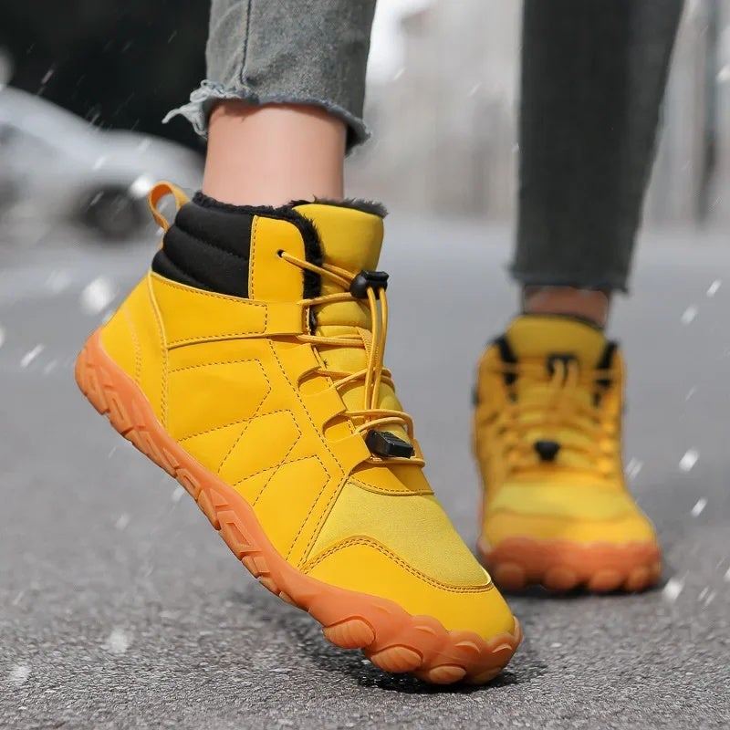 2024 Winter Outdoor Waterproof Cotton Shoes Snow Boots Non-Slip Wear-Resistant Mid-Calf Cotton Boots Fleece-Lined Warm Men''s and Women''s Hiking Shoes - Image 3