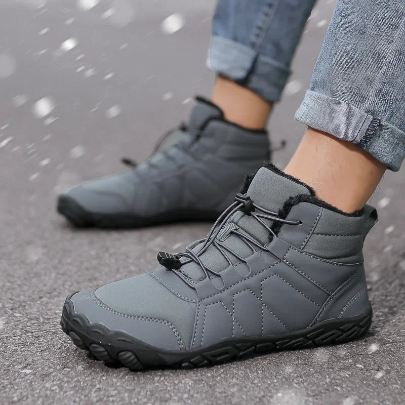 2024 Winter Outdoor Waterproof Cotton Shoes Snow Boots Non-Slip Wear-Resistant Mid-Calf Cotton Boots Fleece-Lined Warm Men''s and Women''s Hiking Shoes - Image 5