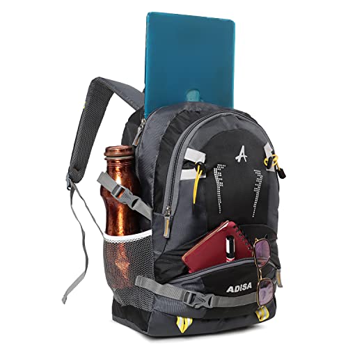 ADISA casual laptop backpack office bag college travel back pack for men and women (BP141-BLA) - Image 5
