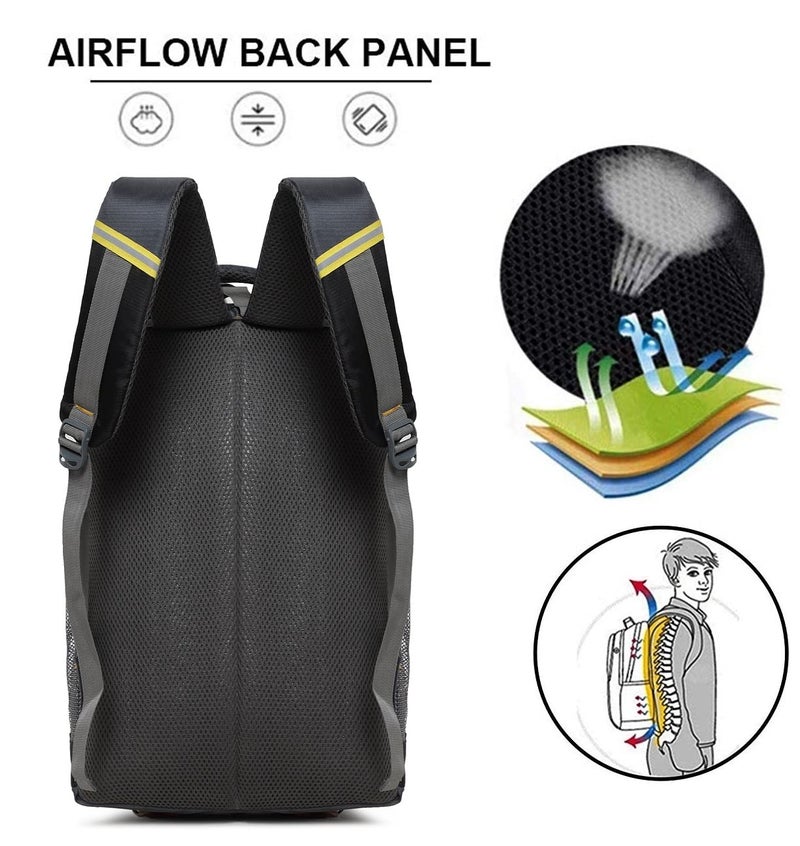 ADISA casual laptop backpack office bag college travel back pack for men and women (BP141-BLA) - Image 4
