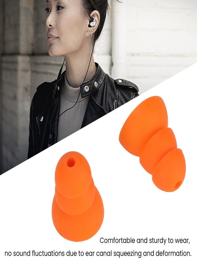 Estink Silicone Eartips, Pack of 8 Orange Soft Silicone Earbud Tips Noise Reduction Replacement Earplugs for Se846 Se535 Se215 and Inner Hole 2.0‑3.5mm Earbud - Image 3