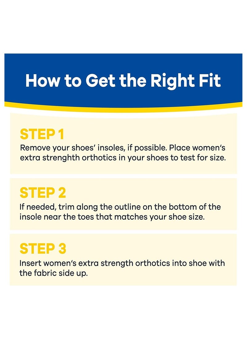 Dr. Scholl's - Dr. Scholl's Insoles for Women Extra Support Pain Relief Orthotics Shoe Inserts, Designed for Plus-Size, 1 Count - Image 1