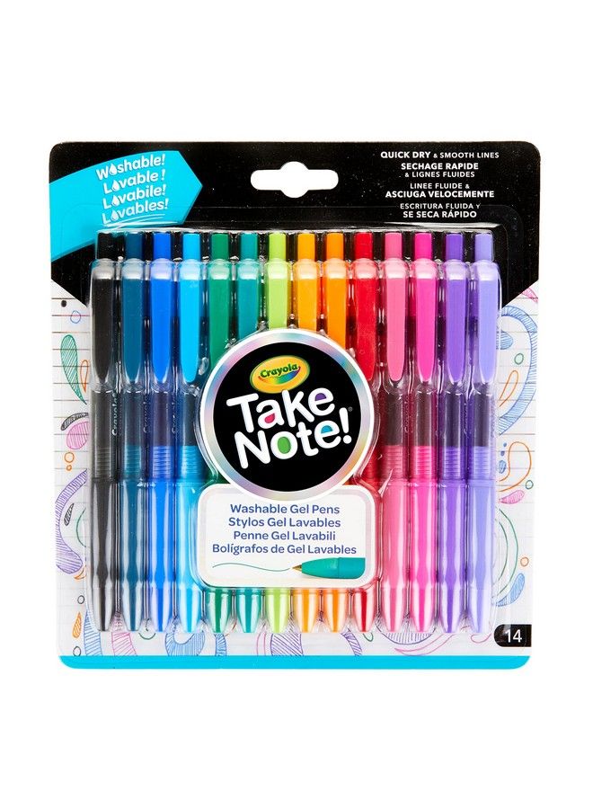 Crayola Take Note! Washable Gel Pens 14 Ct - Image 1