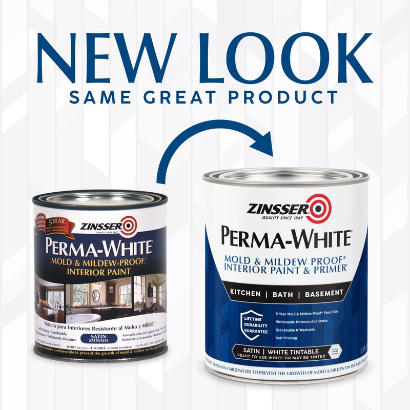 Zinsser 1 qt. White Satin Water Interior Paint - Image 4