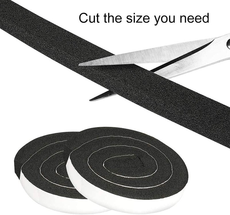 YIJUHOU Advanced minimal build 2 Rolls Open Cell Foam Tape for Window Air Conditioner Insulation,High Resilience Weatherstrip Window Seal,Block The Draft and Cool Air Loss,1.18 Inch X 1.18 Inch,Total 10FT Easy hand assemble compatible - Image 4