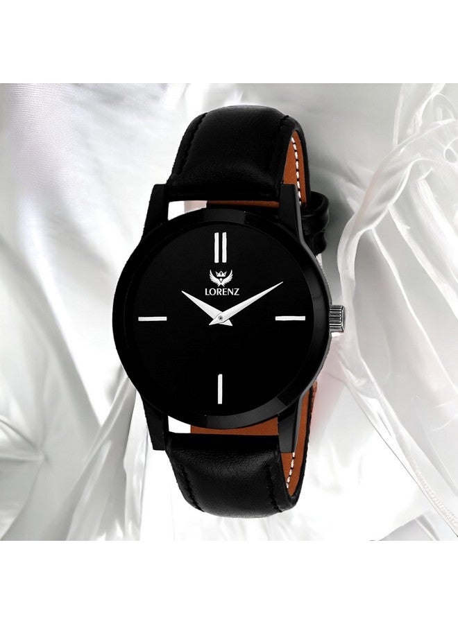 LORENZ Leather Analogue Black Dial Men's Watch -Mk-103A - Image 4