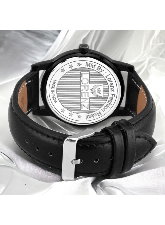 LORENZ Leather Analogue Black Dial Men's Watch -Mk-103A - Image 3