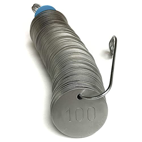 NB&T CO Stainless Steel Tags, Numbered 001-100, 1.25" Round - Image 5