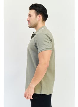 RBX Men Sportswear Fit Short Sleeves Outdoor Polo Shirt, Light Sage Green  - Image 2