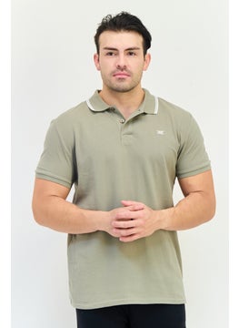 RBX Men Sportswear Fit Short Sleeves Outdoor Polo Shirt, Light Sage Green  - Image 1