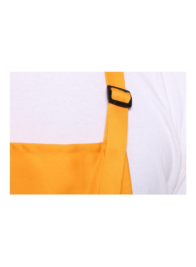 Loquat Adjustable Kitchen Apron yellow 78x68cm - Image 3
