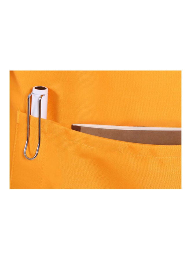 Loquat Adjustable Kitchen Apron yellow 78x68cm - Image 4