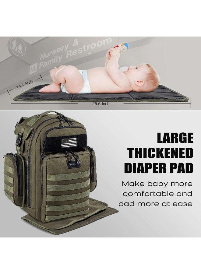 Dinictis Dad Diaper Bag, Mens Diaper Bag Backpack with Diaper Changing Mat - Image 5