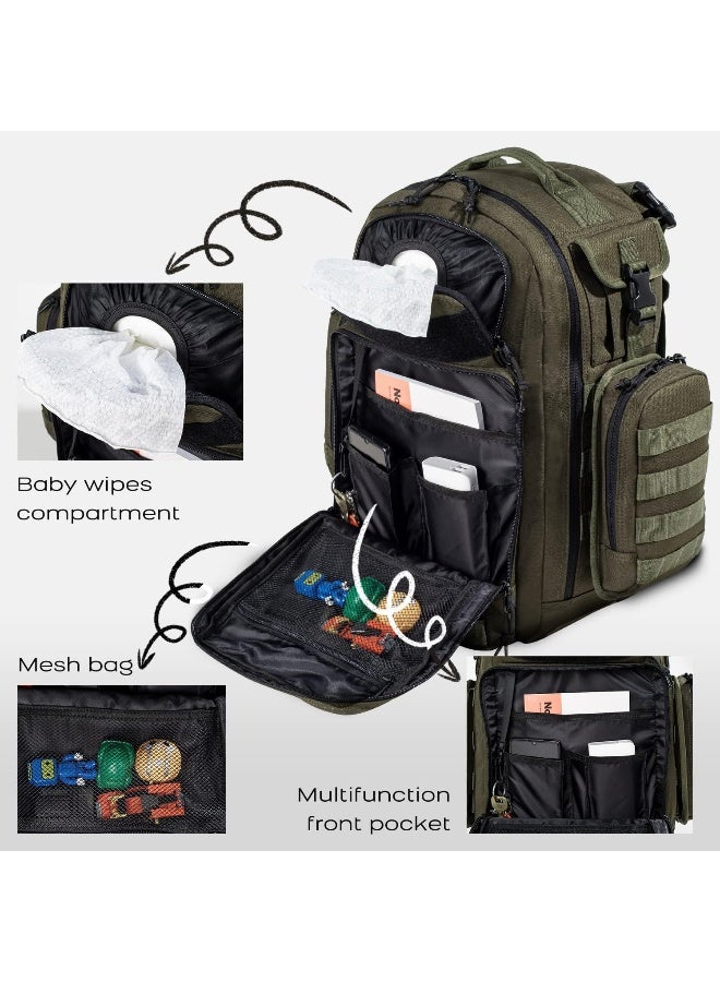 Dinictis Dad Diaper Bag, Mens Diaper Bag Backpack with Diaper Changing Mat - Image 3