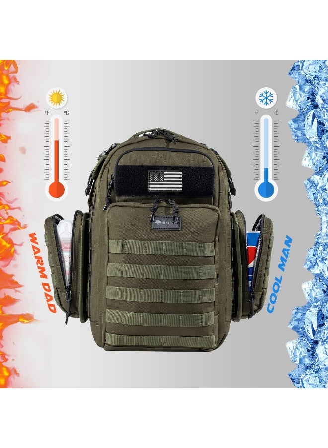 Dinictis Dad Diaper Bag, Mens Diaper Bag Backpack with Diaper Changing Mat - Image 2