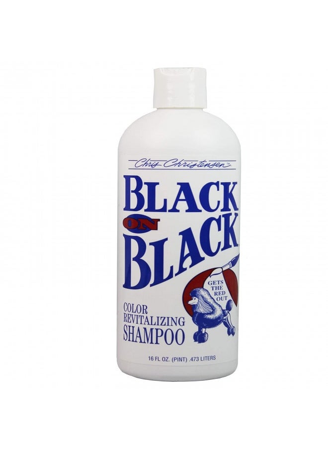 Chris Christensen Chris Christensen Pet Shampoo, 16 Oz Black On Black Color Revitalizing Shampoo, Groom Like A Professional, Restores Black Coats, Not A Dye, Lasts Up To 4 Weeks, Made In The Usa 