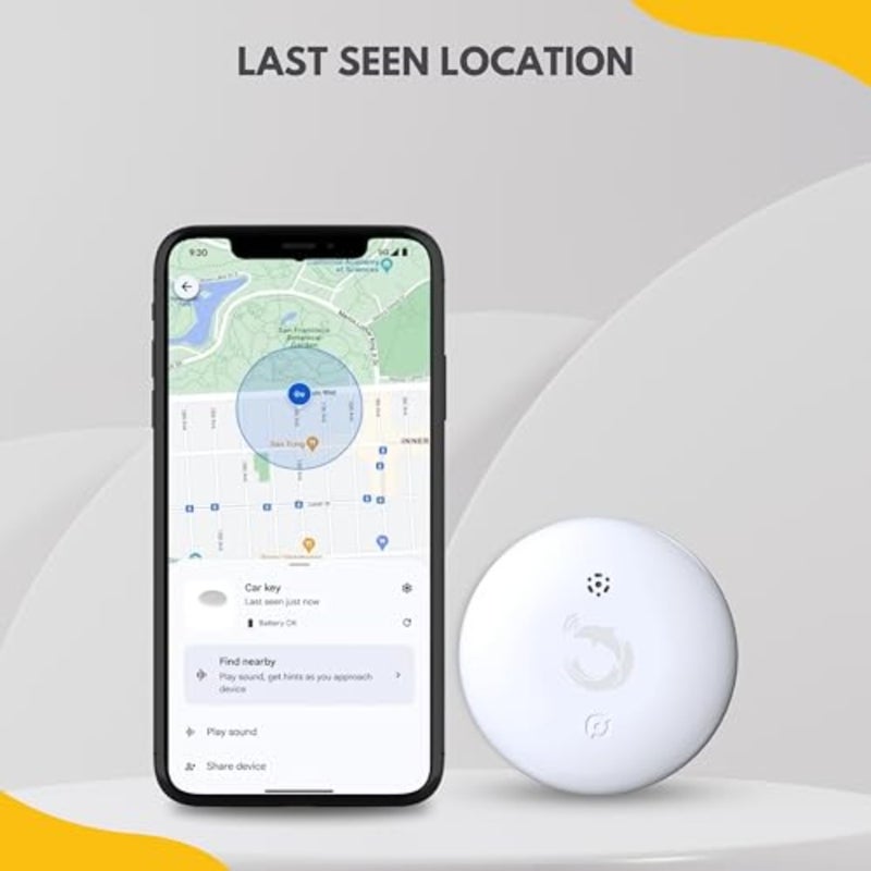 جهاز تعقب GPS ذكي لأجهزة Android فقط، محدد موقع GPS ضد الفقدان مع التحكم في التطبيق، مكتشف المفاتيح، متعقب الحيوانات الأليفة في المحفظة، علامة لاسلكية مع تنبيه صوتي وسجل الموقع - أبيض - Image 5