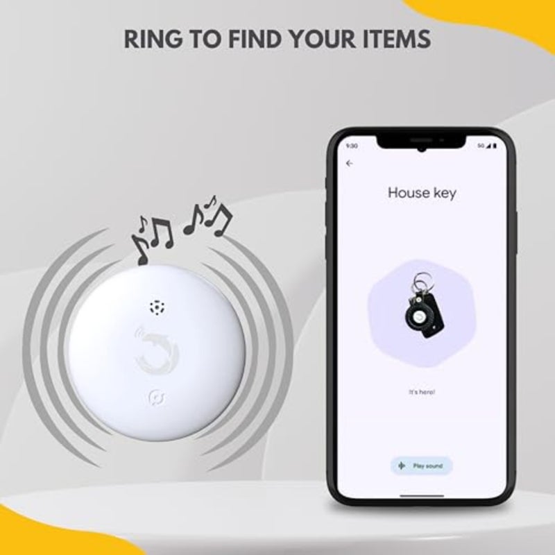 جهاز تعقب GPS ذكي لأجهزة Android فقط، محدد موقع GPS ضد الفقدان مع التحكم في التطبيق، مكتشف المفاتيح، متعقب الحيوانات الأليفة في المحفظة، علامة لاسلكية مع تنبيه صوتي وسجل الموقع - أبيض - Image 4