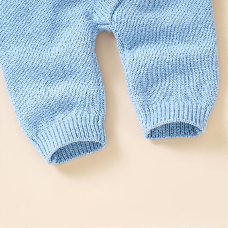 Baby Onesie: Blue 0-3M - Soft Stretchy Fabric Baby Bodysuit for Newborn Infants - Image 4