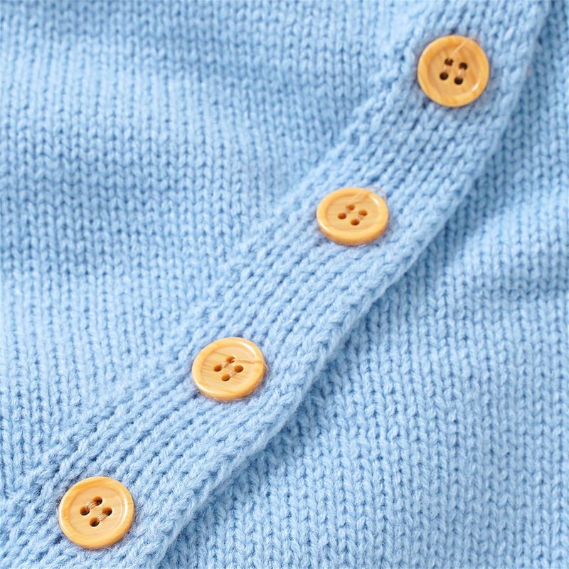 Baby Onesie: Blue 0-3M - Soft Stretchy Fabric Baby Bodysuit for Newborn Infants - Image 5