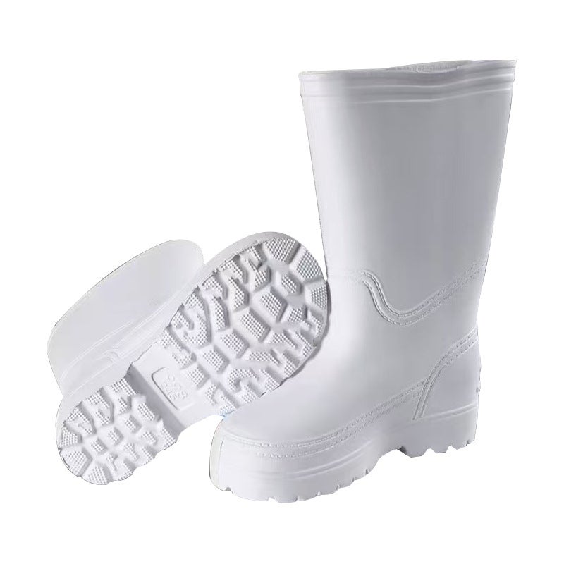 general EVA Foam Rain Boots Waterproof Oil Resistant White High Top - Image 2