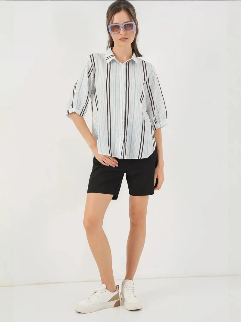 BIG DART BDART Striped Poplin Shirt