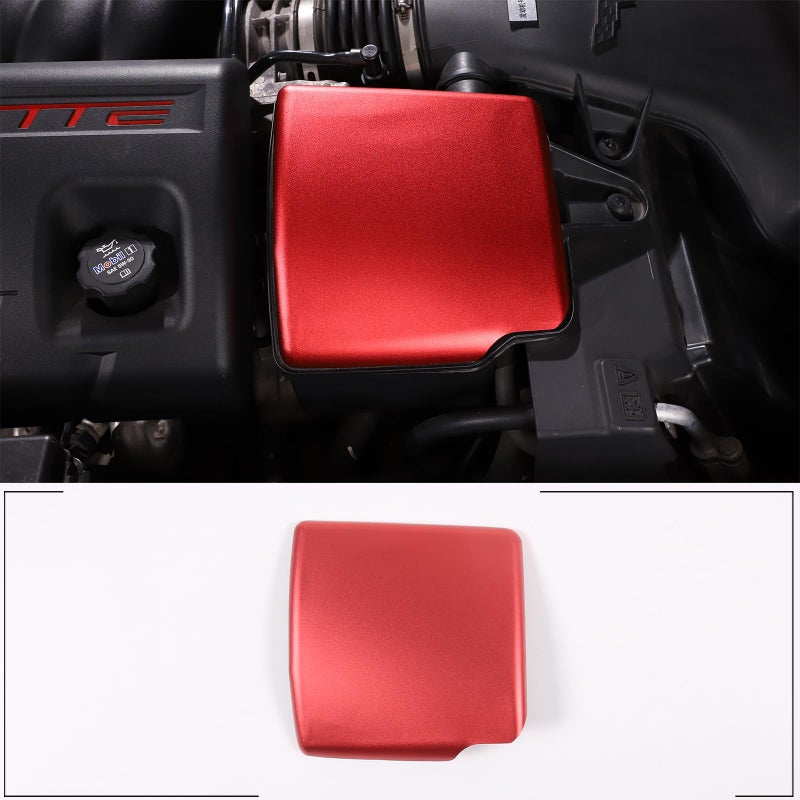 PIUGILH Engine Air Filter Heat Shield Cover Fit for Corvette C6 20052013 Aluminum Alloy Engine Air Intake Air Filter Heat Shield Decorative Cover Protection Cover Trim
