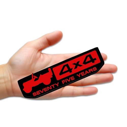 SIAGO SIA261 Premium 4x4 Seventy Five Years Metal Car Sticker - Durable & Stylish Auto Emblem for Vehicles - Customizable Designs - Easy Installation - Weather-Resistant & Long-Lasting - Image 1