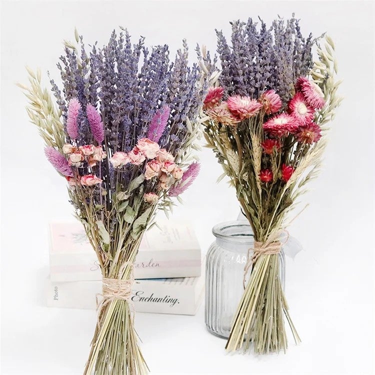 Bluejw Natural Dried Lavender Bouquet - Bulk Preserved Flower Arrangement for Christmas, Easter, Wedding & Home Decor - Real Dried Plants Included - Image 5