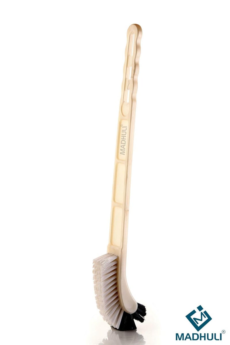 MADHULI MADHULI Specially Developed Double Hockey Brush Toilet Cleaning Brush Toilet Cleaner Plastic Toilet Brush Toilet Brush with Handle for Cleaning Hockey Stick Shape Toilet Brush Grey Pack of 2 - Image 3