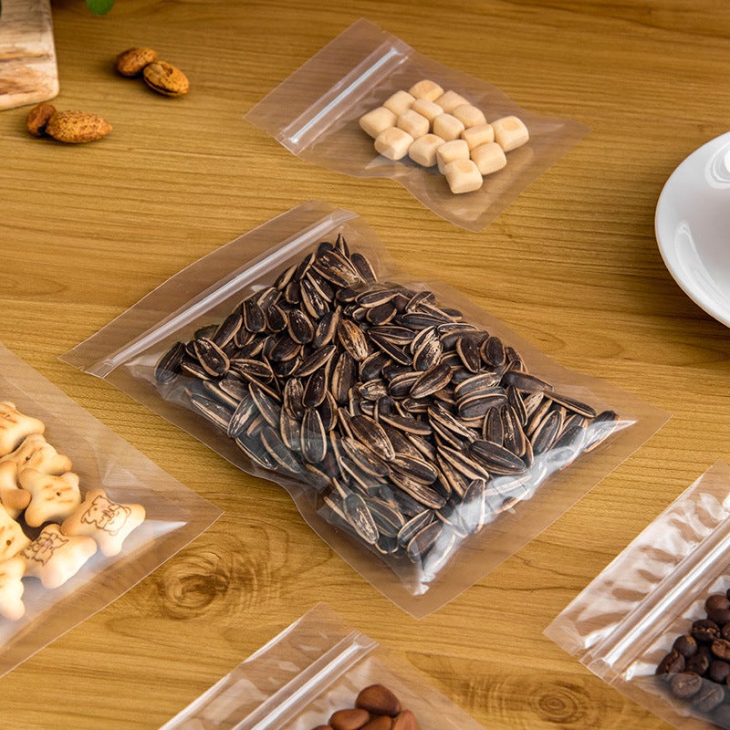 Transparent Three-Side Sealed Self-Sealing Bag Food Sealed Bag Flat Bottom Plastic Sealed Bag Nut Snack Sealed Bag - Image 3