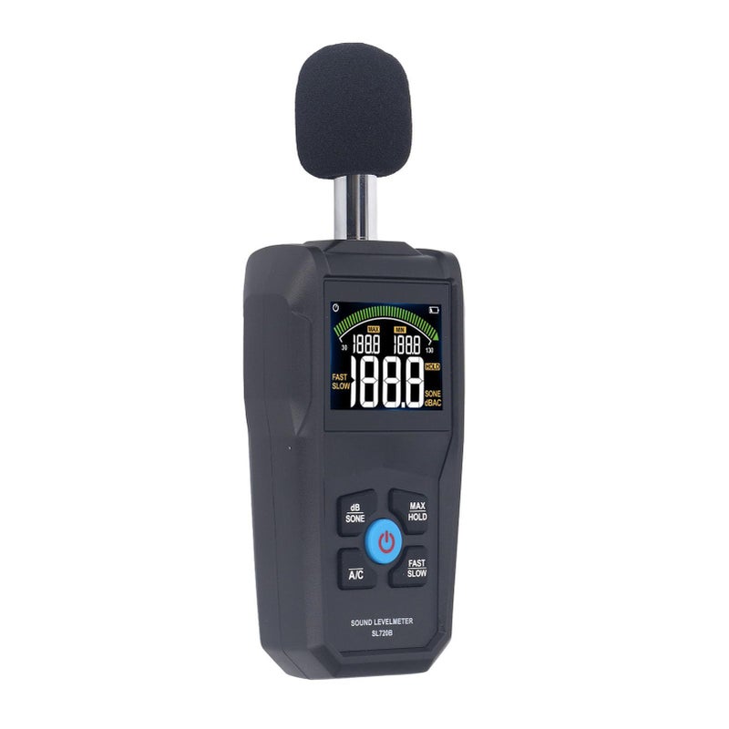 Noise Decibel Meter Sound Level Meter 30 130 Db With Color Backlight Screen 1 2 Inch Condenser Microphone Noise Detection For Home School Office Factory Use - Image 3