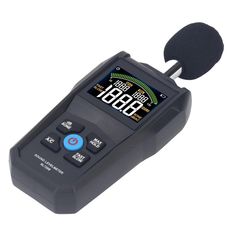 Noise Decibel Meter Sound Level Meter 30 130 Db With Color Backlight Screen 1 2 Inch Condenser Microphone Noise Detection For Home School Office Factory Use - Image 5