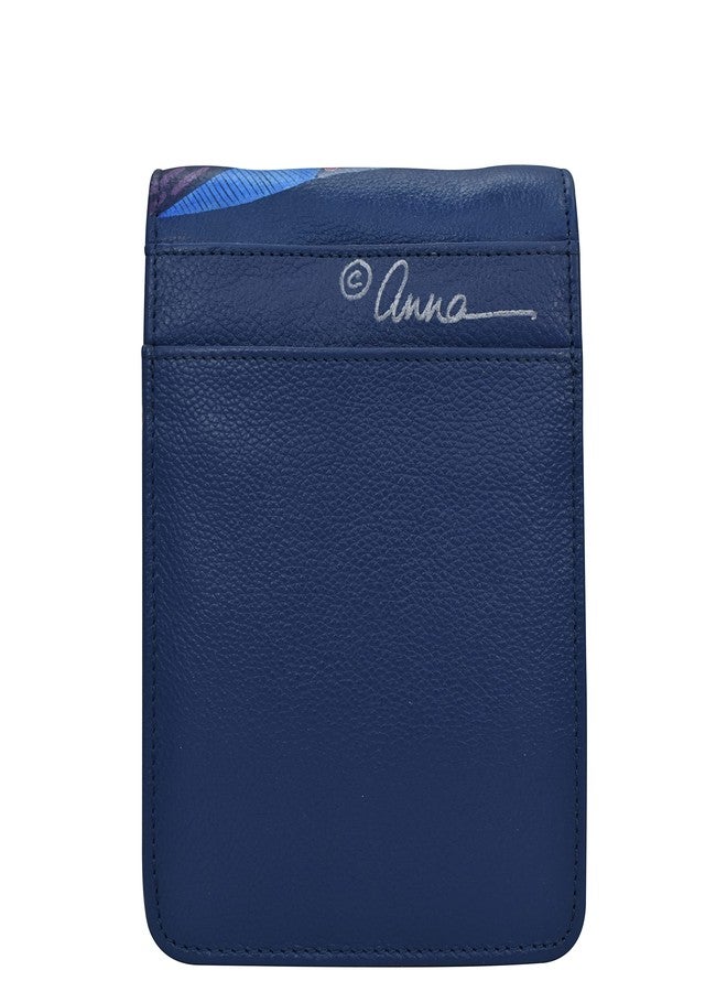 Anna by Anuschka Women's Hand-Painted Genuine Leather Flap Convertible Crossbody Belt Bag - Dancing Dragonflies Blue - Image 3