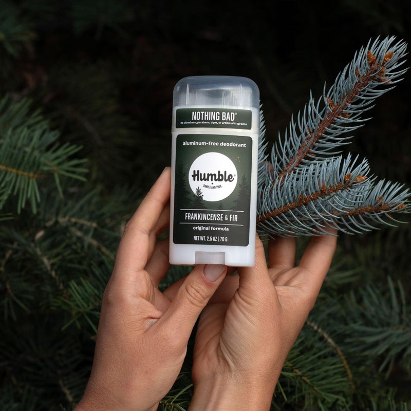 HUMBLE SIMPLE AND TRUE. HUMBLE BRANDS Original Formula Aluminum-free Deodorant. Long Lasting Odor Control with Baking Soda and Essential Oils, Frankincense & Fir, Pack of 1 - Image 4