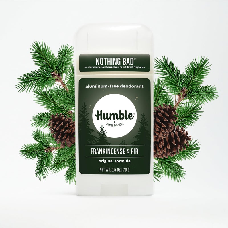 HUMBLE SIMPLE AND TRUE. HUMBLE BRANDS Original Formula Aluminum-free Deodorant. Long Lasting Odor Control with Baking Soda and Essential Oils, Frankincense & Fir, Pack of 1 - Image 3