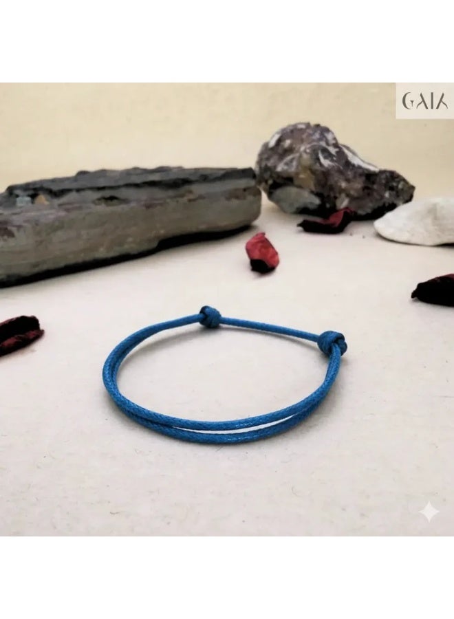 غايا جايا سوار خيط الهمس أزرق مصنوع يدويا - Image 1