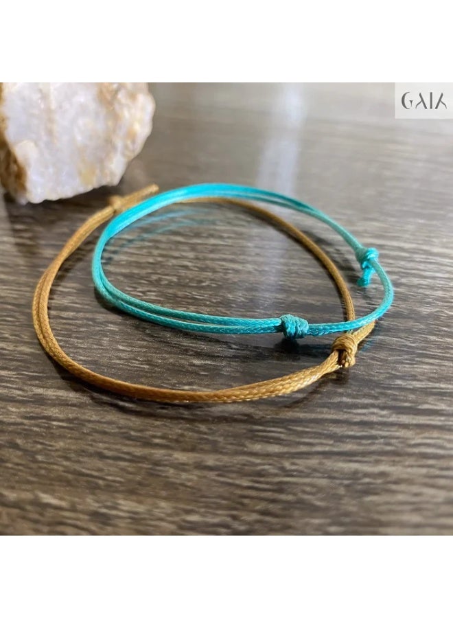 غايا جايا سوار خيط الهمس أزرق مصنوع يدويا - Image 5