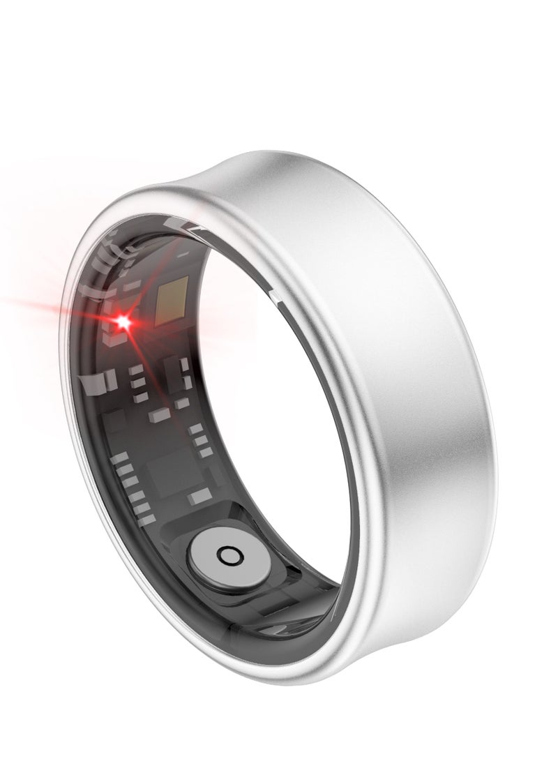 general Smart Ring SR05 for Heart Rate BlodOxygen Sleep Monitoring all Weather Motion Calculation 24-hour Health Monitoring Protect Your Health Sub-Silver No.18 - Image 2
