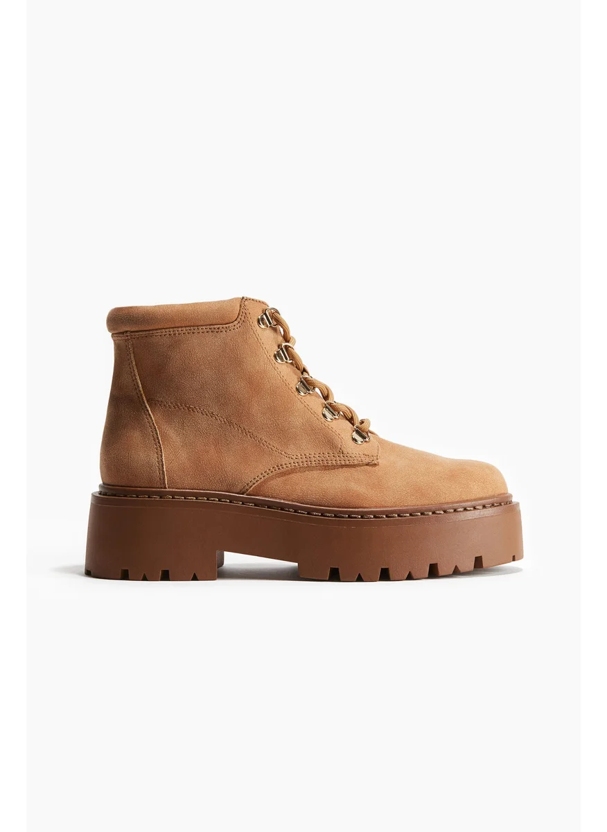 H&M Chunky Lace-Up Boots