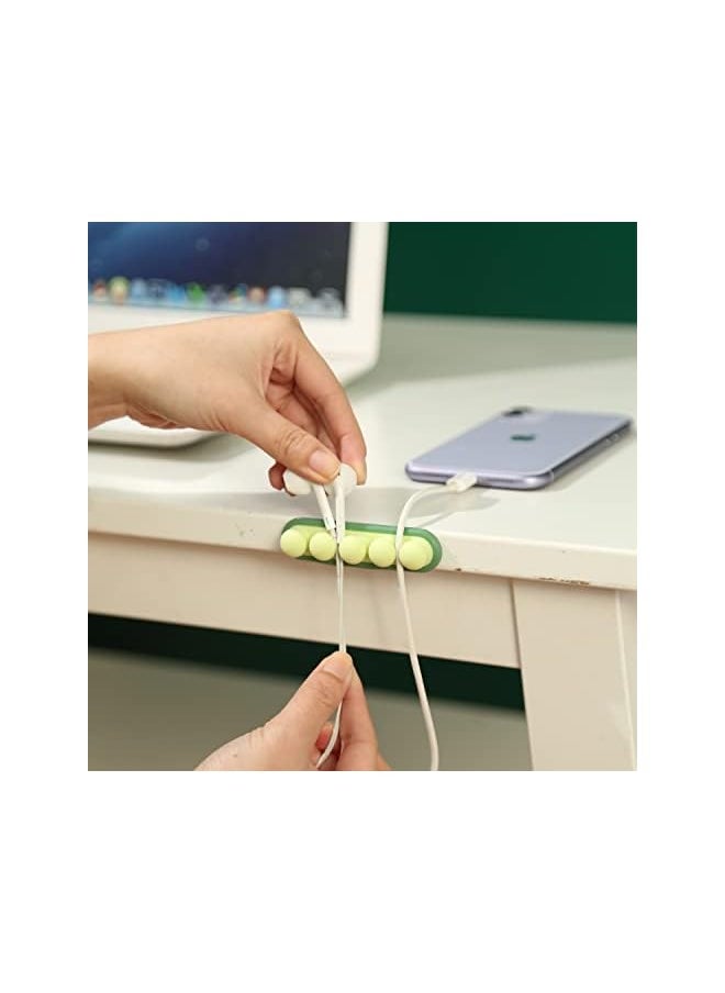PROMASS - Cable Organizer Cord Management 3 PCs Adhesive Deskstop Clips Floor Cable Protector For Power Cords And Charging Cables - 3PC Round Mixed - Image 1