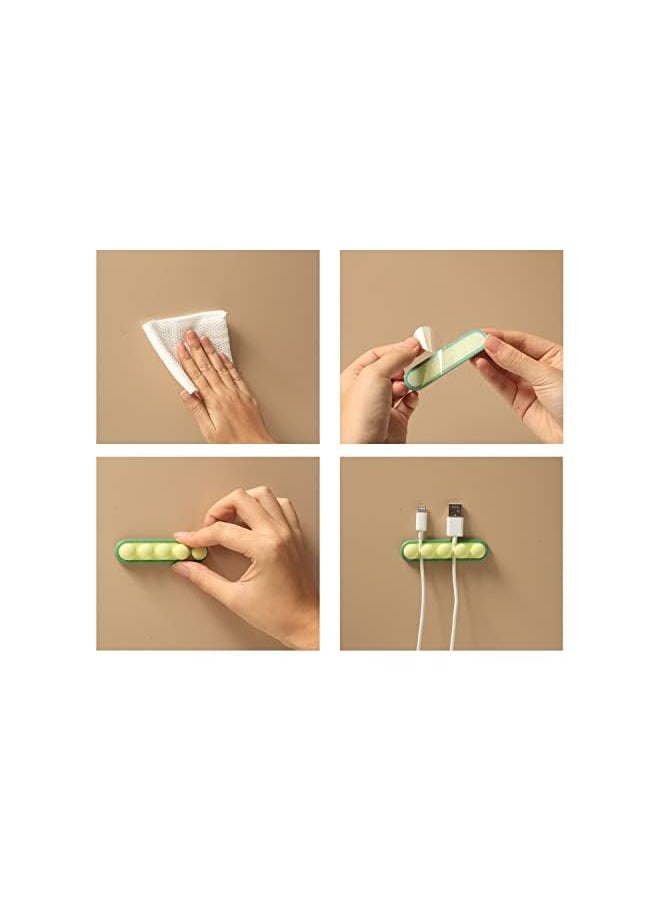 PROMASS - Cable Organizer Cord Management 3 PCs Adhesive Deskstop Clips Floor Cable Protector For Power Cords And Charging Cables - 3PC Round Mixed - Image 1