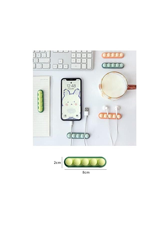 PROMASS - Cable Organizer Cord Management 3 PCs Adhesive Deskstop Clips Floor Cable Protector For Power Cords And Charging Cables - 3PC Round Mixed - Image 1