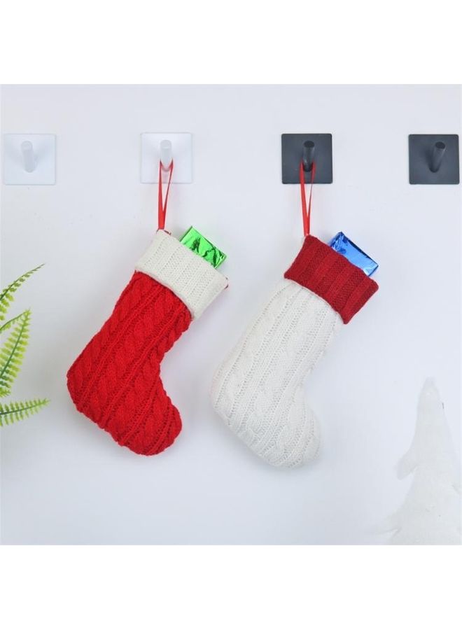 NIBEMINENT 2-Piece Wool Knitting Sock Tree Pendant Decoration Bag Multicolour - Image 5