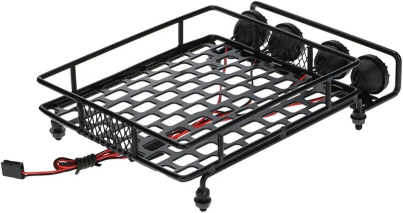 Yurefax Metal RC Crawler Roof Rack with Lights - Image 1