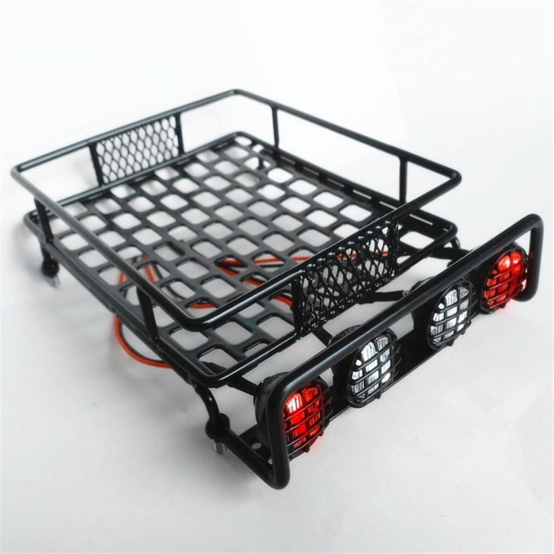 Yurefax Metal RC Crawler Roof Rack with Lights - Image 3