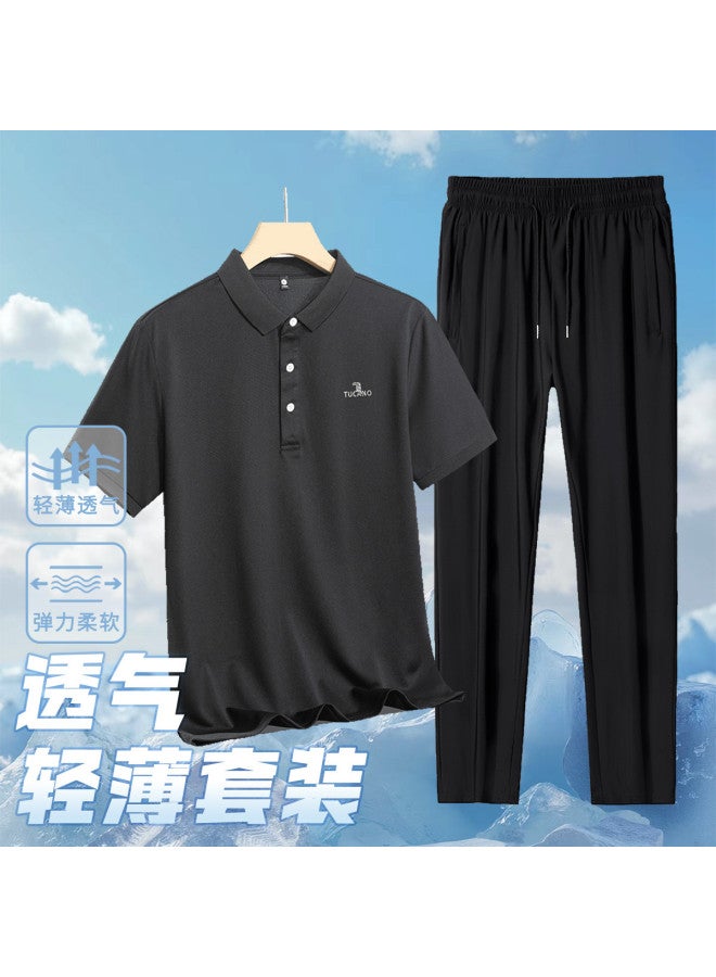 Tucano 2025 Spring/summer Lightweight Comfortable Outdoor Casual Short Sleeve & Pants Men's Leisure Suit - Image 2