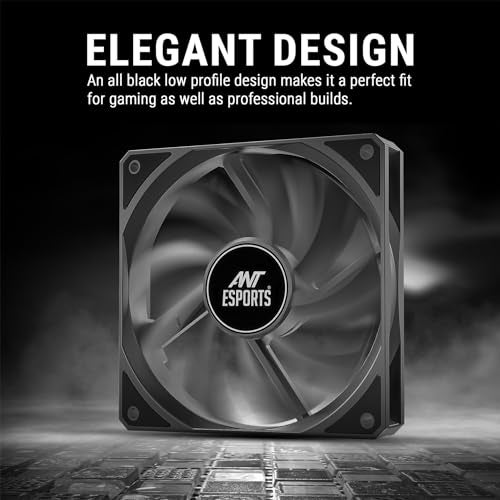 Ant Esports Darkflow 120mm 3 IN 1 Case Fan Kit - Black, High Static Pressure, PWM Control, 1800 RPM, 73.6 CFM Airflow - Image 5
