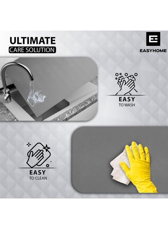 Easy Home EASYHOME Multipurpose EVA Anti-Slip Mat (45cm x 1.5 Meter, Grey) - Waterproof, Washable Shelf Liner Roll Sheet for Kitchen, Bathroom, Drawers, Cabinets, Fridge & Table Mat - Image 4